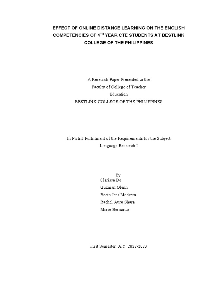 Online Learning Impact on CTE English | PDF | Educational Technology ...