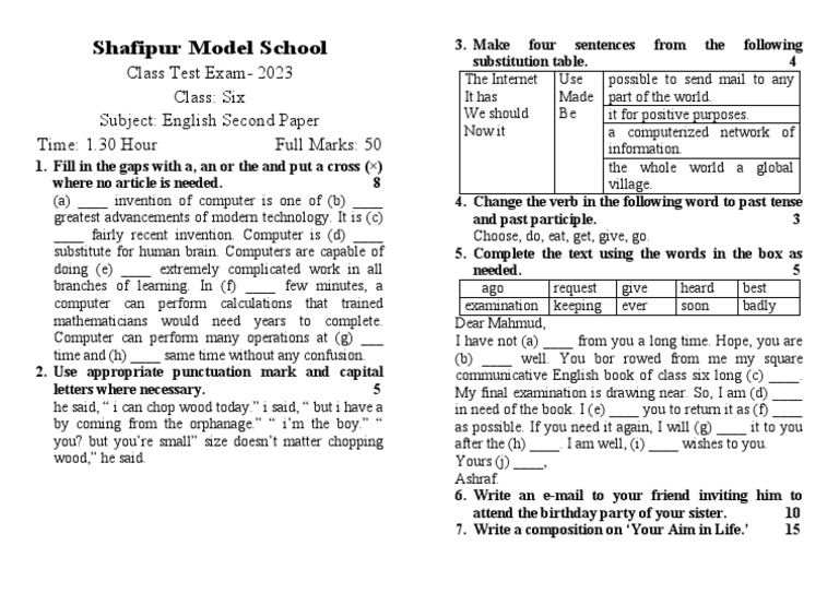 6 English 2nd Paper PDF Linguistics