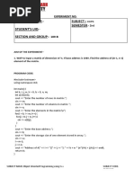 Student'S Name Student'S Uid Section and Group Subject:-Semester