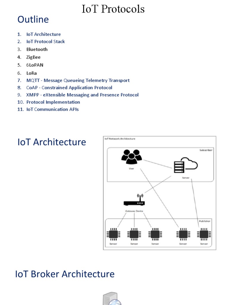 Outline: 1. Iot Architecture 2. Iot Protocol Stack | PDF ...