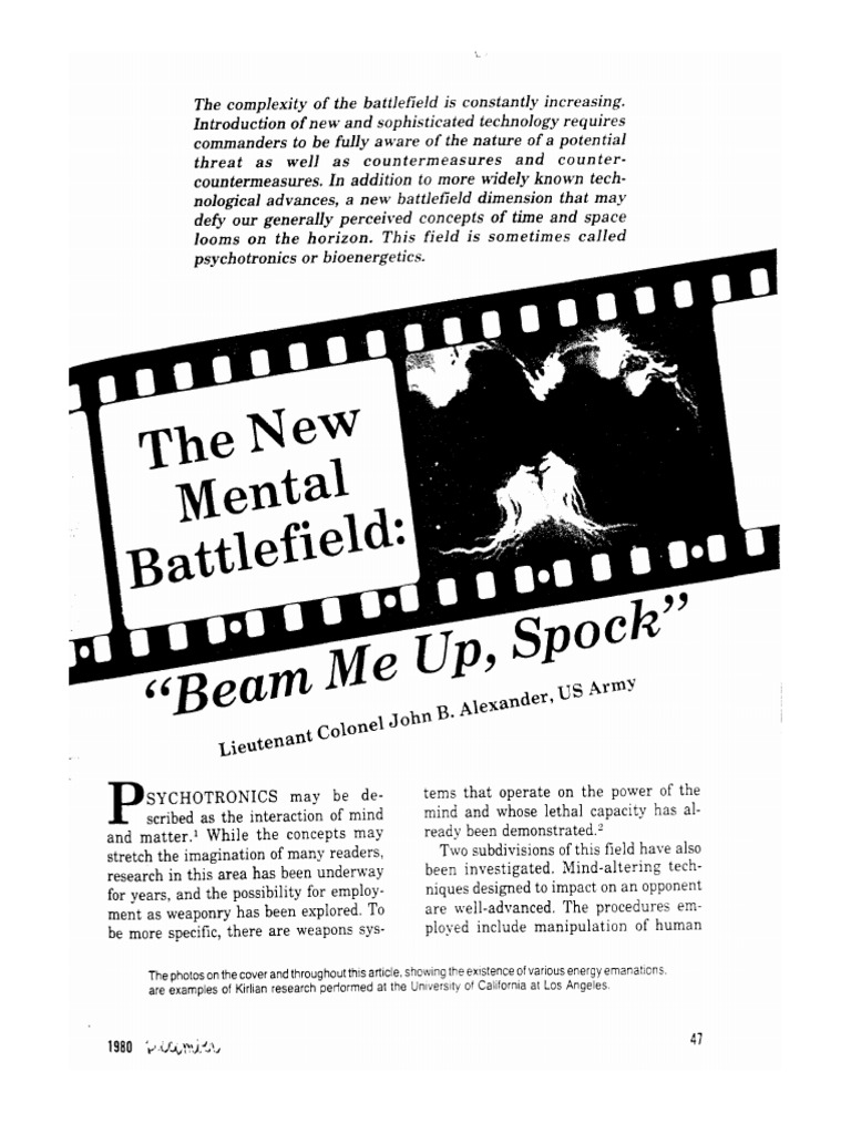 New Mental Battlefield Psychotronics Alexander | PDF