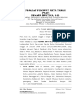 Pejabat Pembuat Akta Tanah (PPAT) Devana Mustika, S.H.: Jalan Raya Andalas IV Nomor 15, Kasablanka, Jakarta Selatan
