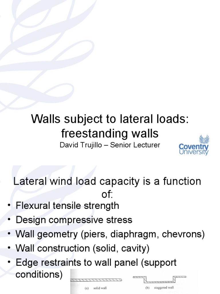 Supporting Freestanding Walls | PDF | Strength Of Materials | Bending