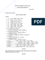 Prestige Leadership Academy, Zaria Second Term Examination SESSION: 2022/2023 Class: Jss2 Time: 1Hr 30mins Instruction: Answer All Question. Subject