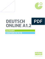 Deutsch Online A1.2: Glossary Chapters 10 To 18