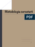 Metodologia Cercetarii