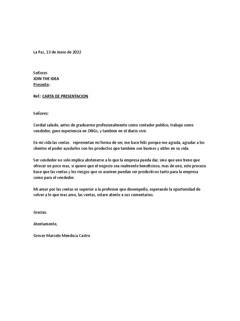 Carta Pretension Salarial | PDF