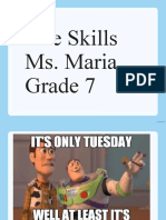 Life Skills Ms. Maria Grade 7