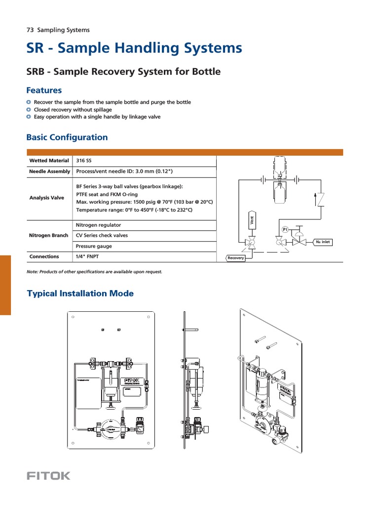 Sample Handling Systems EN PDF Valve Hydraulics