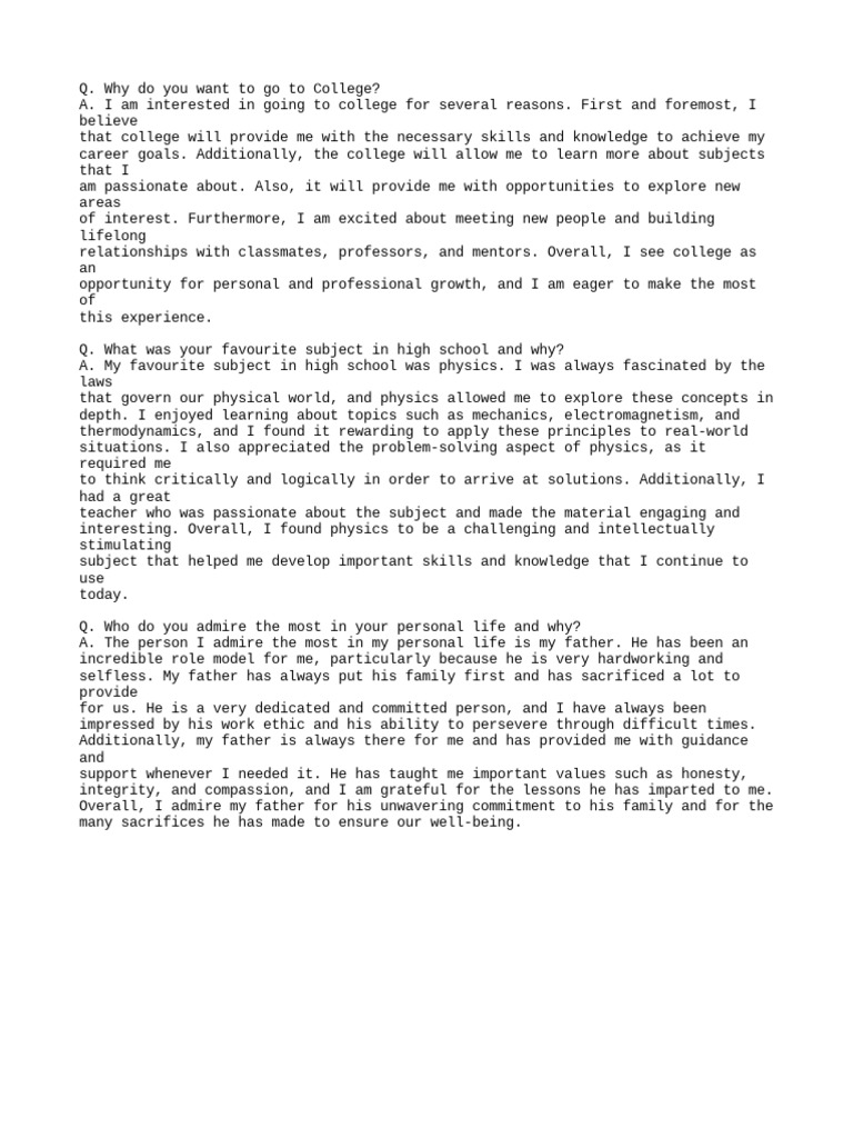 College Admissions PDF