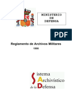 Reglamento Archivos Militares