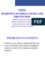 Topic: Diabetics in India:Causes and Prevention