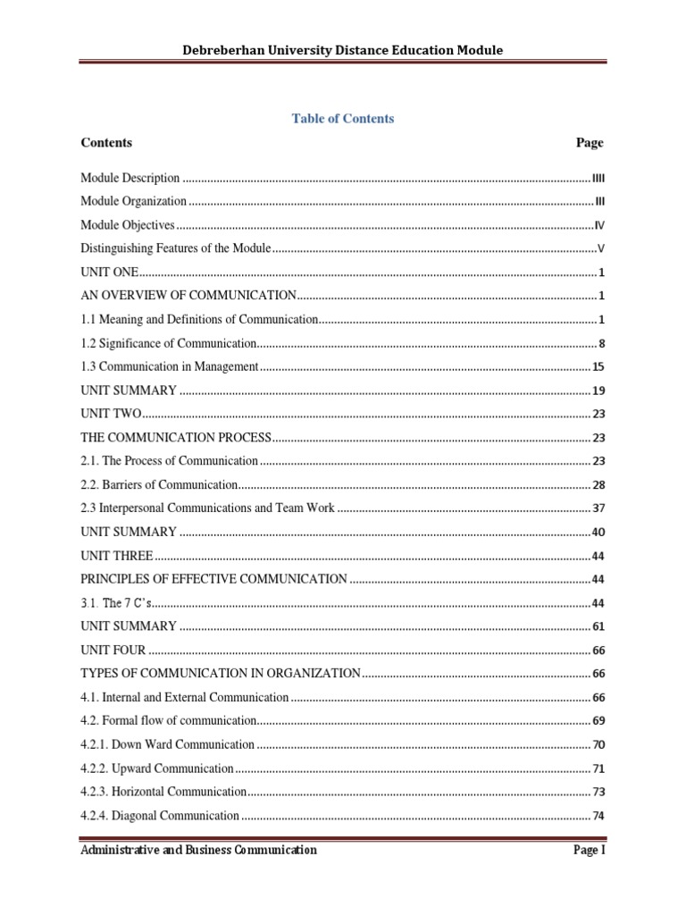 Administrative and Business Communication Module | PDF | Communication ...