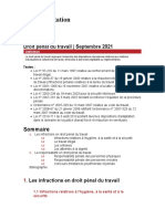 Fiches D'orientation - Droit Pénal Du Travail - Septembre 2021
