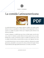 La Comida Latinoamericana: Lectura - Principiante