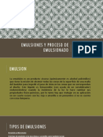 EMULSIONES Y PROCESO DE EMULSIONADO - Clase 3 (2022)