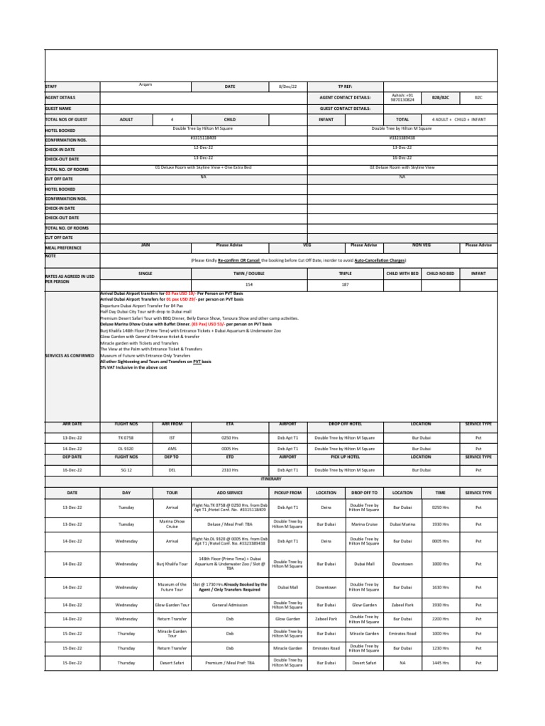 Dubai Tour Voucher | PDF | Dubai
