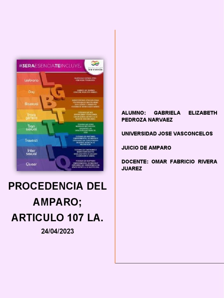 Procedencia Del Amparo PDF Violación Regulación