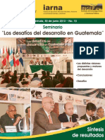 DESAFÍOS Desafíos del desarrollo en Guatemala