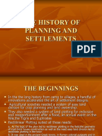 The History of Planning and Settlements