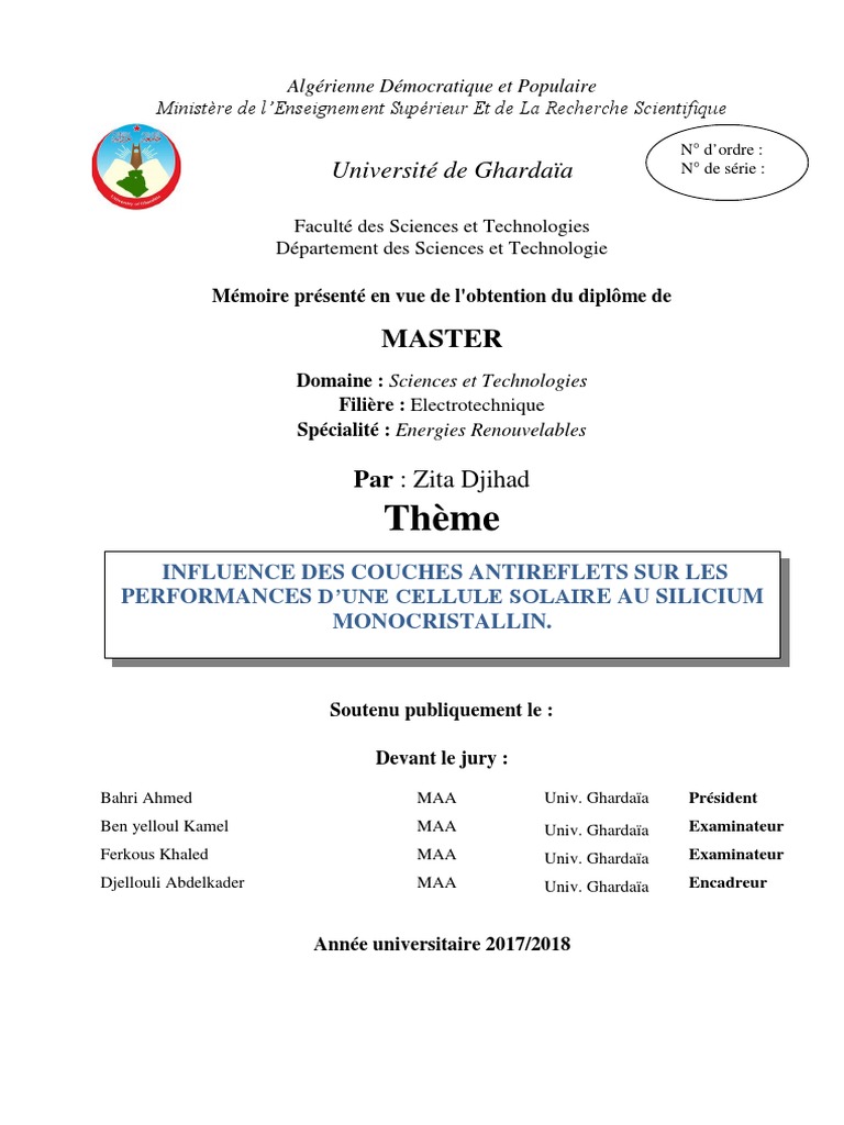 Comment Qualifier L énergie Des Molécules Faire Un Schéma Illustratif Si Mono Cristalin | PDF | Cellule photovoltaïque | Chimie physique