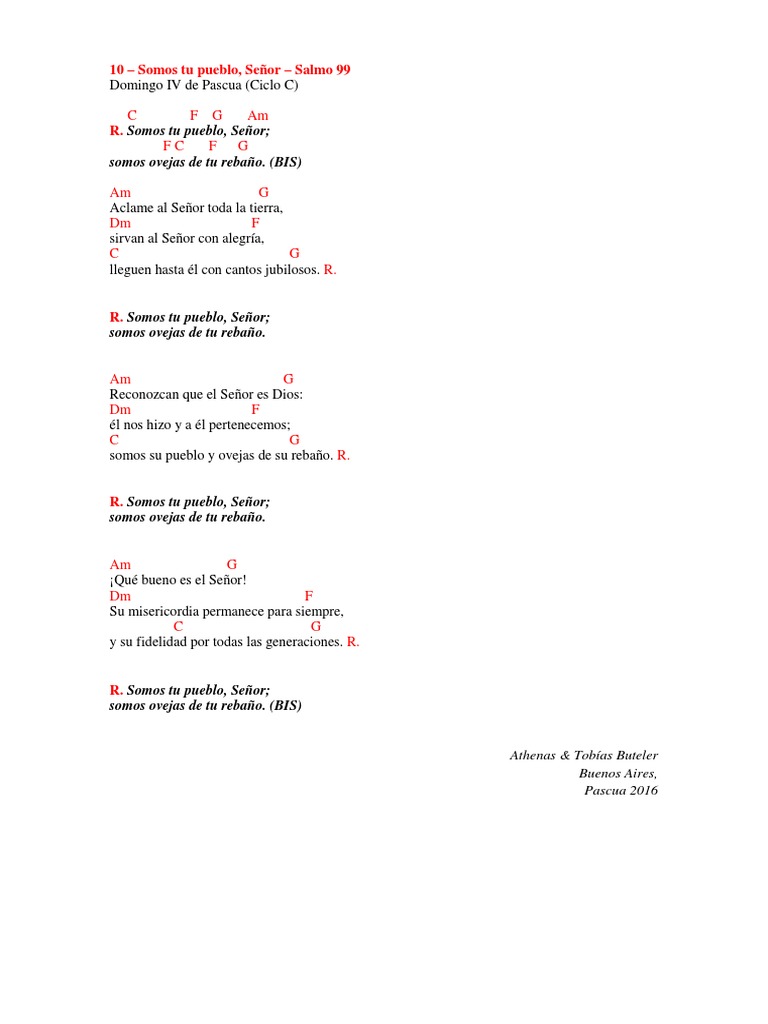 10 - Somos Tu Pueblo, Señor - Salmo 99 | PDF