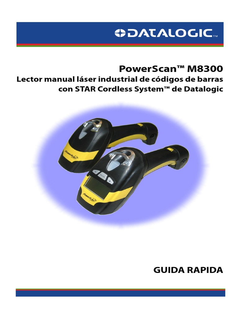 PowerScan M8300 | PDF | Cargador de batería | Software