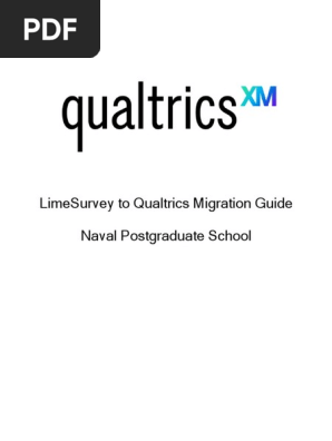 Migrating a survey from LimeSurvey to Qualtrics