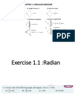 Chapter 1: Circular Measure: A. Degree Radian