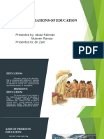 Foundations of Primitive Education