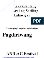 Pagkakakilanlang Kultural NG Sariling Lalawigan