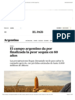 El Campo Argentino Da Por Finalizada La Peor Sequía en 60 Años - EL PAÍS Argentina