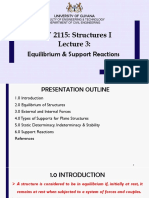 CIV 2115 - Lecture 3 - Equilibrium & Support Reactions