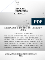 Media Information Technology Literacy