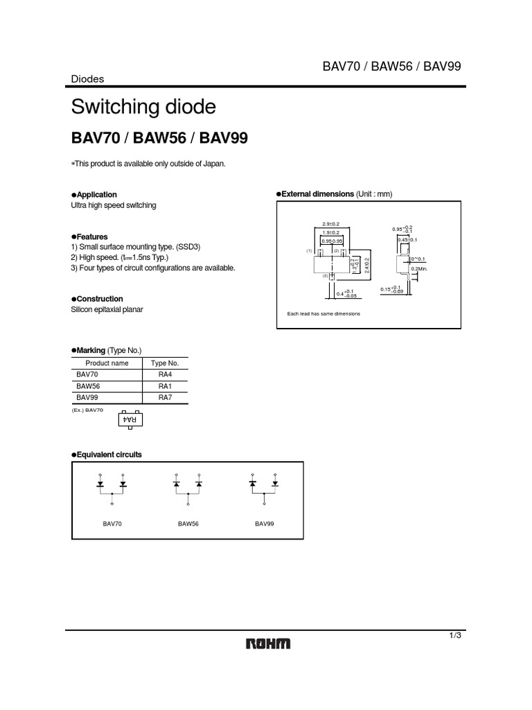 A4W (Bav70) | PDF | Diode | Rectifier