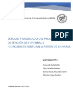 Estudio Y Modelado Del Proceso de Obtención de Furfural E Hidroximetilfurfural A Partir de Biomasa