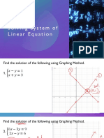 Solving System of Linear Equation