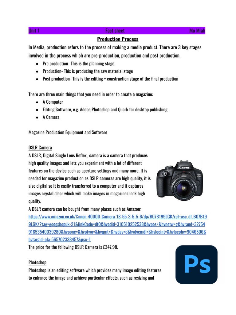 Production Process PDF Page Layout Copy Editing