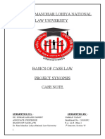 Case Law Project Synopsis. 2021