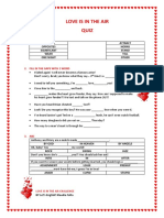 Love Is in The Air Vocabulary Quiz