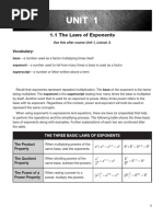 1.1 The Laws of Exponents