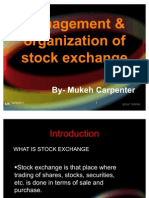 Management & Organization of Stock Exchange - Mukesh Carpenter