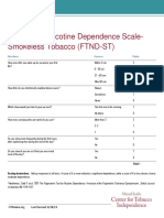 FTND-ST Smokeless Tobacco Dependence Scale