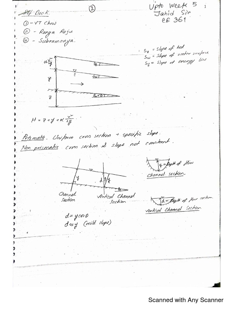 Open Channel Hydraulics Notes PDF