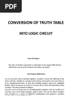 Conversion of Truth Table: Into Logic Circuit