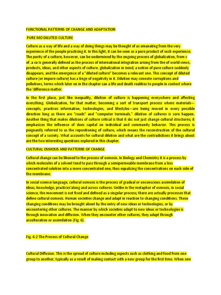 Functional patterns of change and adaptation pdf cost of living