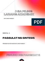Filipino Sa Piling Larang Akademik: Presentasyon