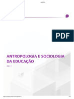 Antropologia e Sociologia da Educação