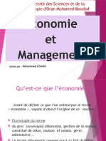 Economie Et Management: Animé Par: Mohammed ATMANI