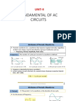 Fundamental of Ac Circuits: Unit-Ii